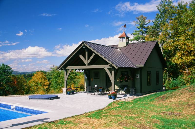 20' x 22' Timber Frame Pool House (Winchester NH)