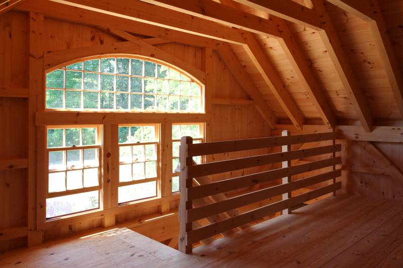 Pine bow top window & single hung windows