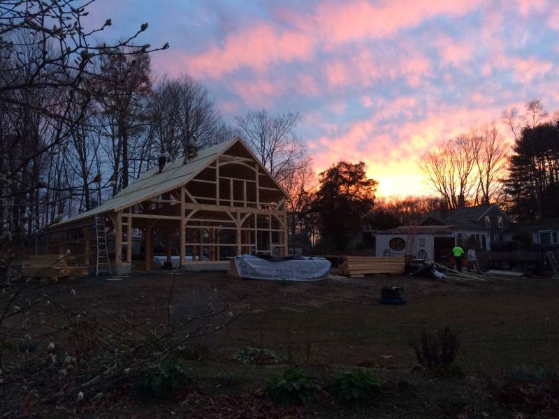 Sunset on raising day
