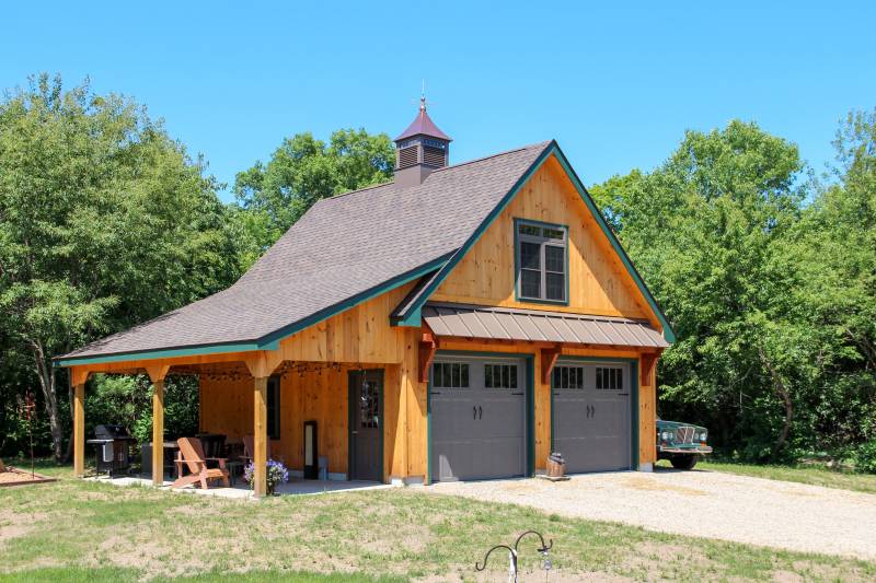 Stained Vertical Pine Adds Rustic Look