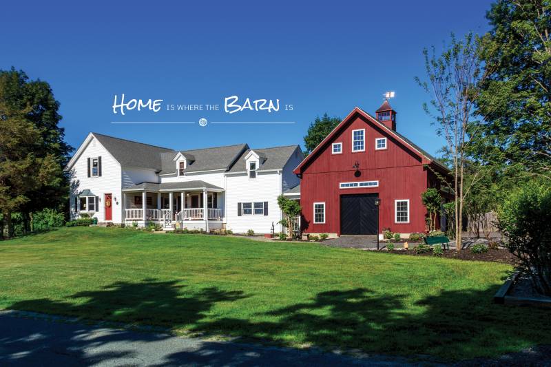 24' x 36' Newport Barn Garage with Breezeway Attachment (Lunenburg MA)