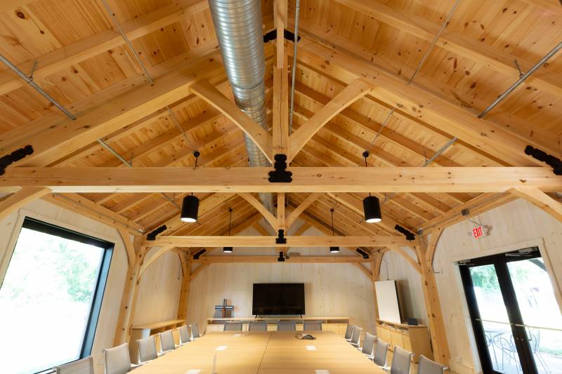 King Post Truss Design • Eastern White Pine Timber Frame