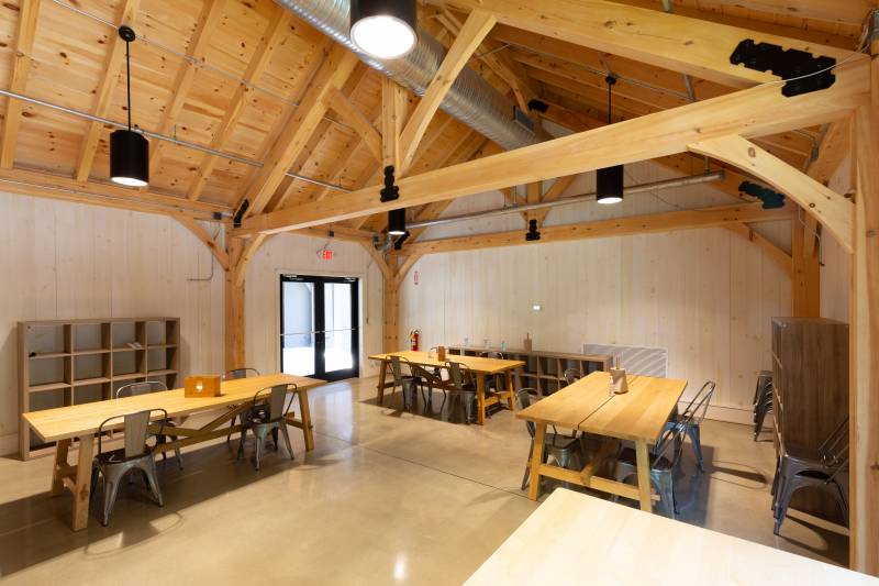 Timber Trusses in the Lunch Room