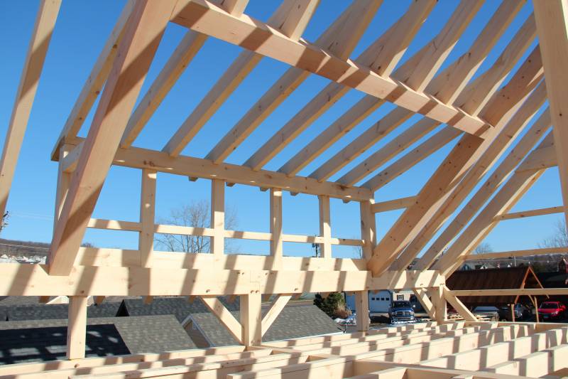 Upstairs in the timber frame: the transom dormer