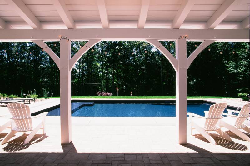 Under the Timber Frame Porch