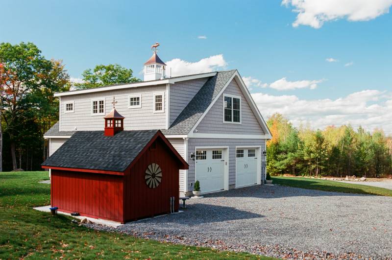 10' x 14' Victorian Cottage and 28' x 40' Newport Garage