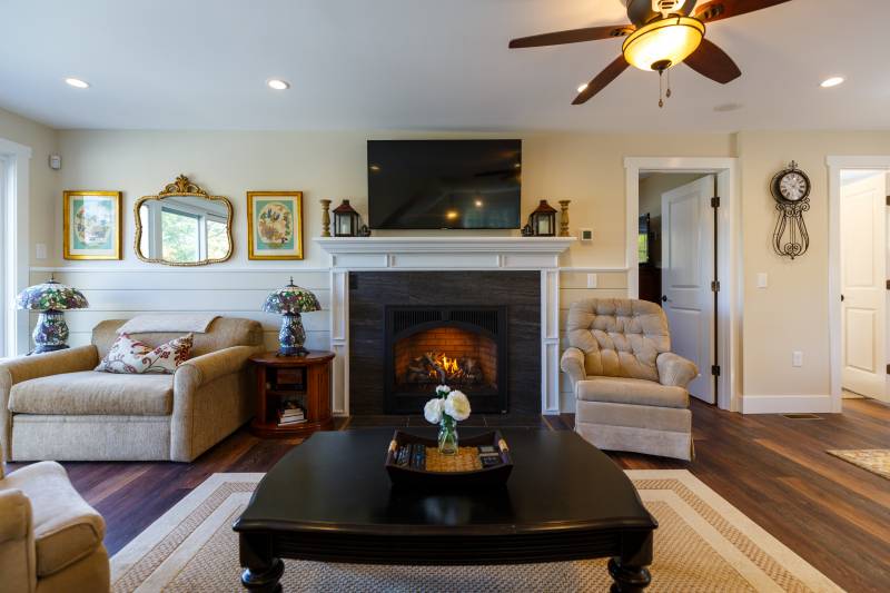 Living Room with Fireplace