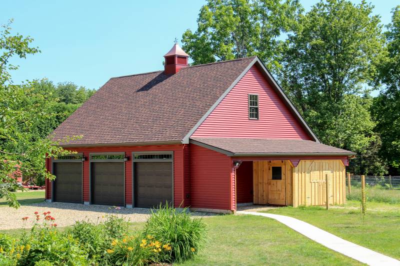 30' x 36' Newport Custom Garage with Custom Overhang