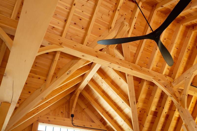 Detail: reverse gable dormer timber framing