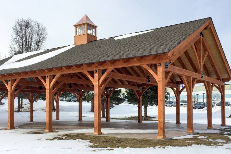 30' x 50' Timber Frame Pavilion at WCSU