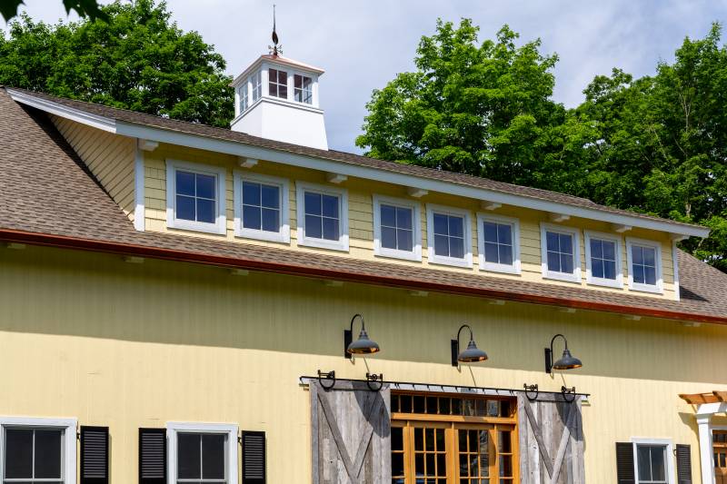 36' transom dormer with square windows (same on opposite side of barn)