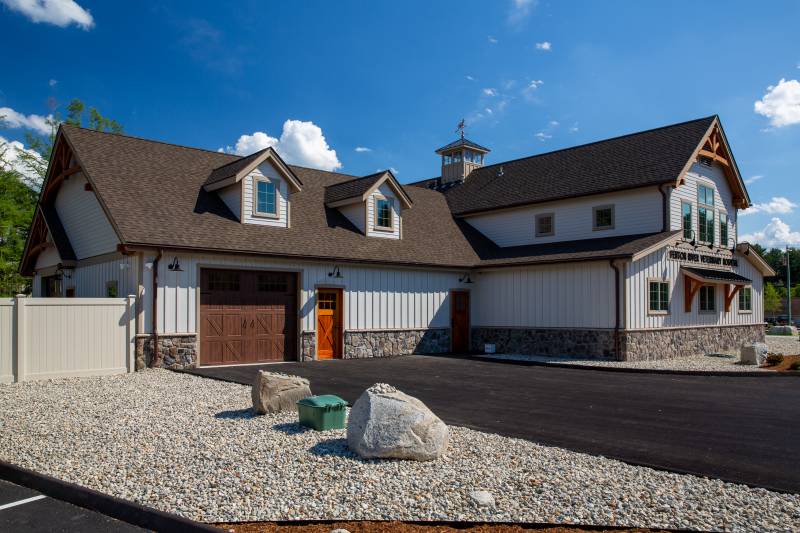 Attached Garage with Faux Dormers