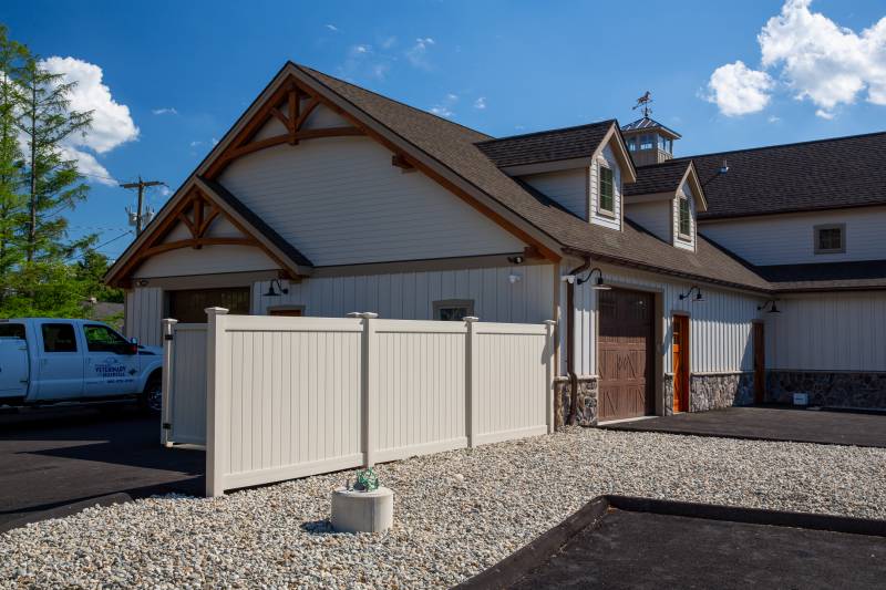 Timber Truss Gable Accents with Brackets