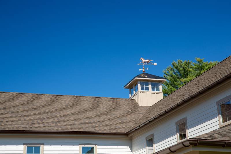 Custom Cupola with Glass & Horse Weathervane