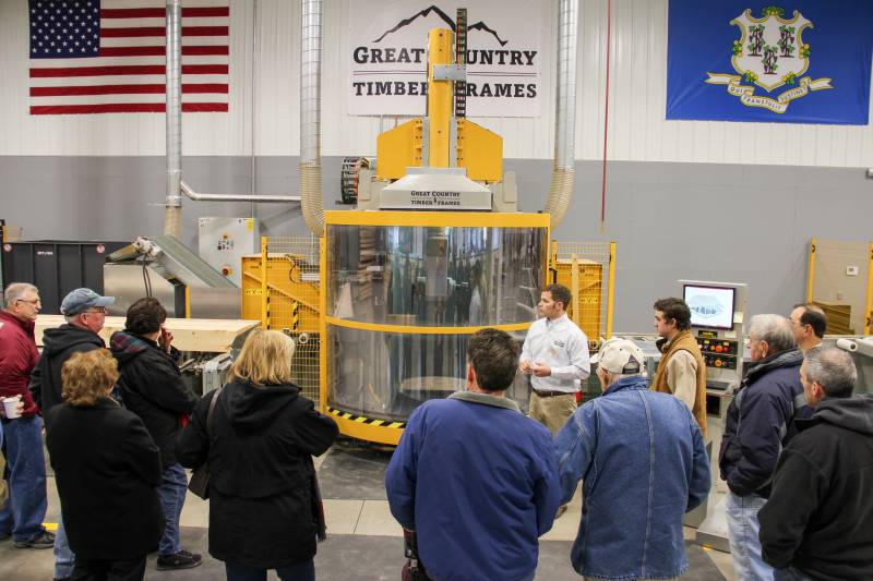 Everett Skinner IV (President of GCTF) leads a demo of the CNC machine
