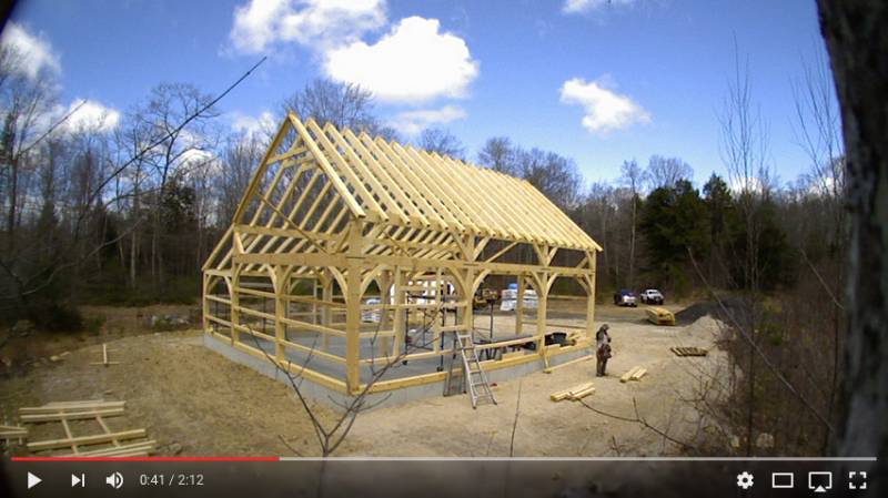 Watch Post & Beam Barn Time Lapse