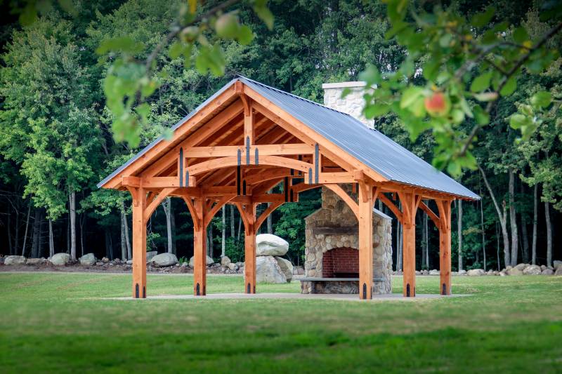 20' x 24' Alpine Timber Frame Pavilion, North Granby, CT