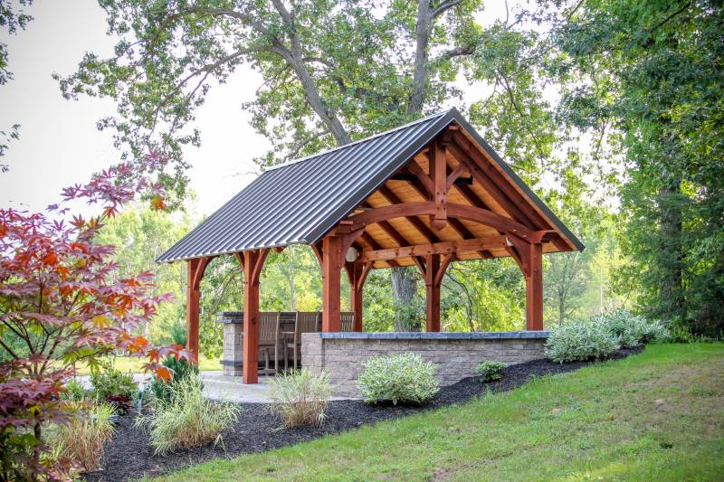 12' x 20' Teton Timber Frame Pavilion, South Windsor, CT