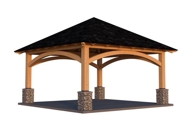 18' x 18' Jackson Timber Frame Pavilion Kit