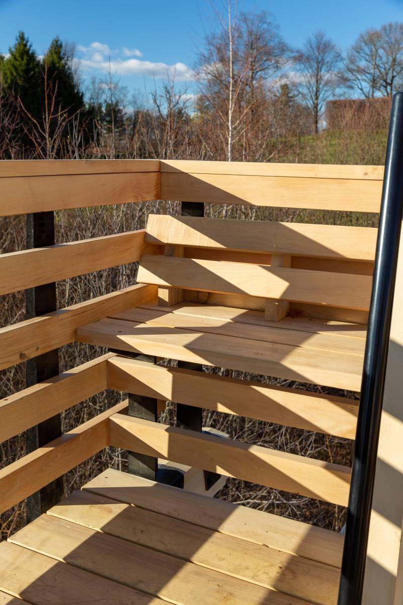 Bench in the Viewing Platform • Black Locust Decking