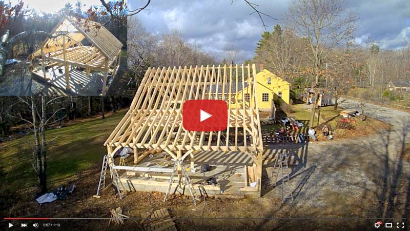 Timber Frame Barn Raising Time Lapse