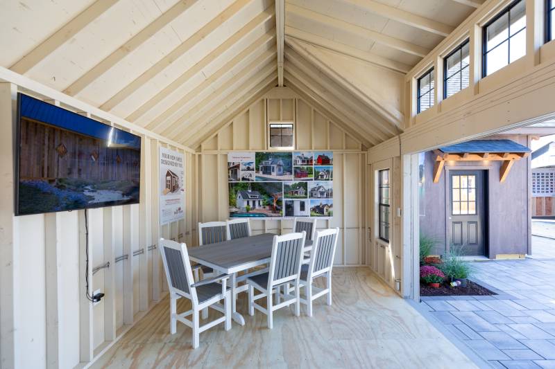 Inside the 12' x 18' Modern Farmhouse Carriage House