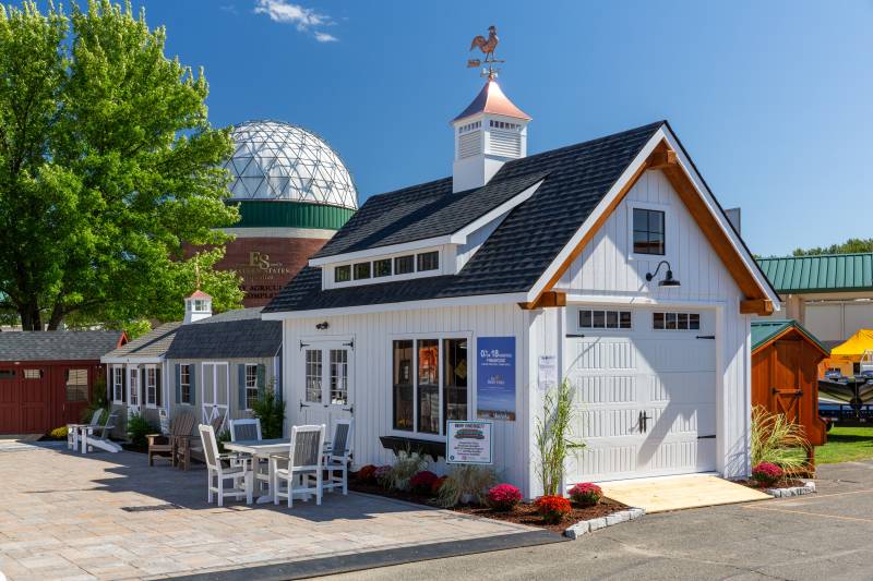 14' x 24' Grand Victorian Cape Garage with Timber Frame Gable Accent