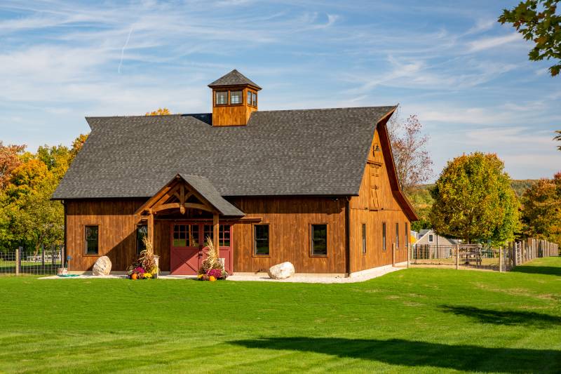 32' x 48' Plymouth Carriage Barn with 18' Open Lean-To, North Granby, CT