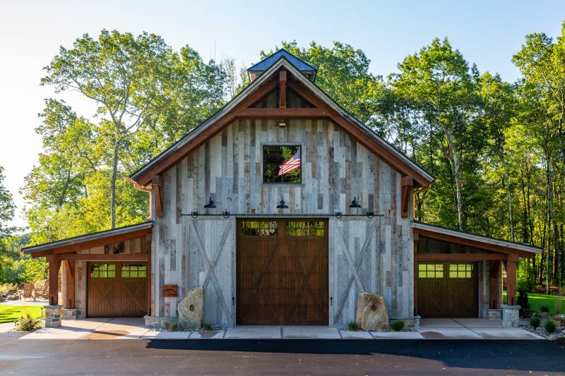 12' x 14' Overhead Door • 14' x 50' Enclosed Lean-to, 14' x 10' Open Lean-to