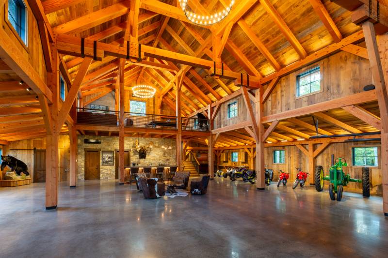 LED Chandeliers & LED Uplighting in Rafter Bays