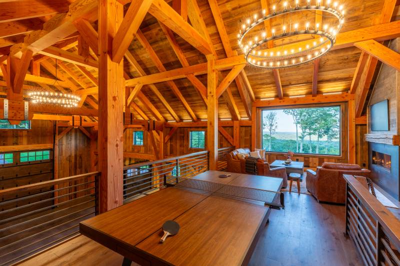 Ping Pong Table and Seating Area in the Loft