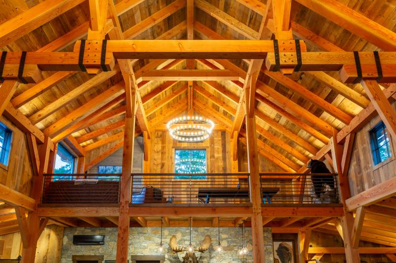 Looking Up at the 576 sq. ft. Gallery Loft