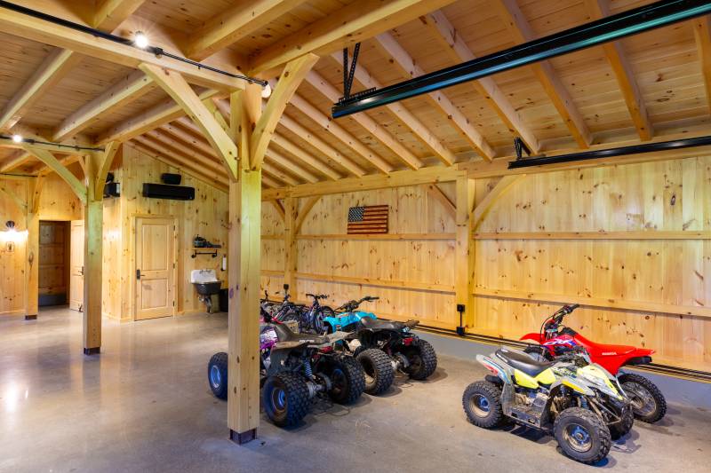 Inside the Enclosed Lean-to • Mechanical Room in Back Left