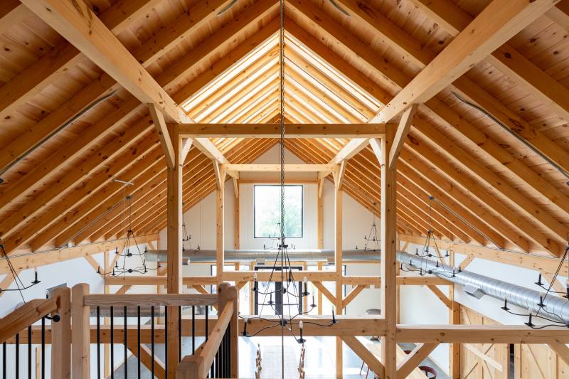 The View from the Loft • 4x8 Pine Rafters with Authentic Tongue & Fork Joinery