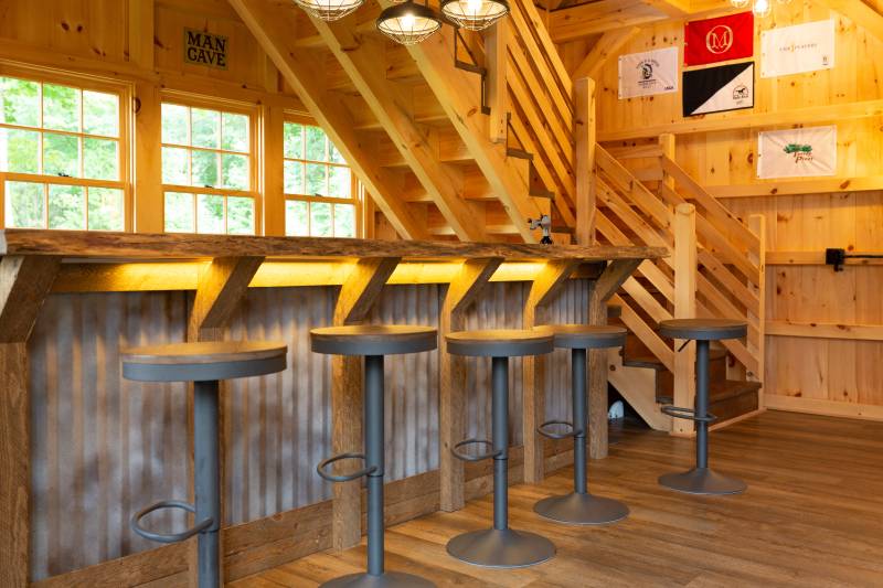 A Closer Look at the Bar • Timber Frame Barn