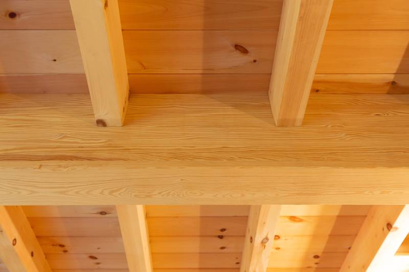 Glulam Beam • Dovetailed Floor Joists