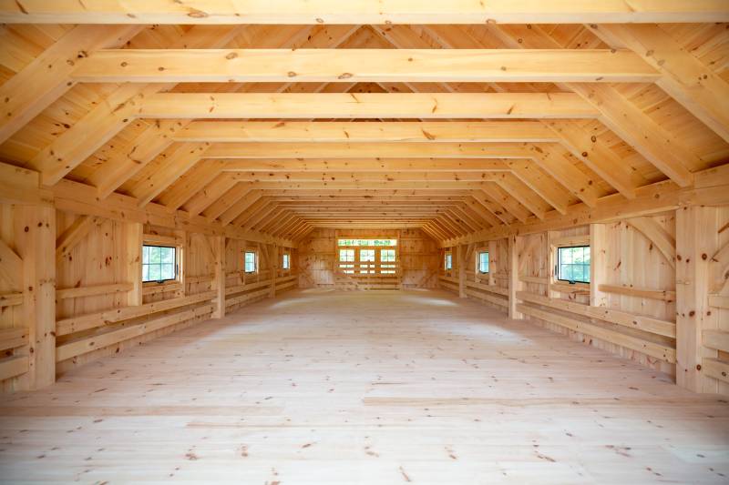 44' x 48' Riverton Monitor Barn • Second Floor • Post and Beam