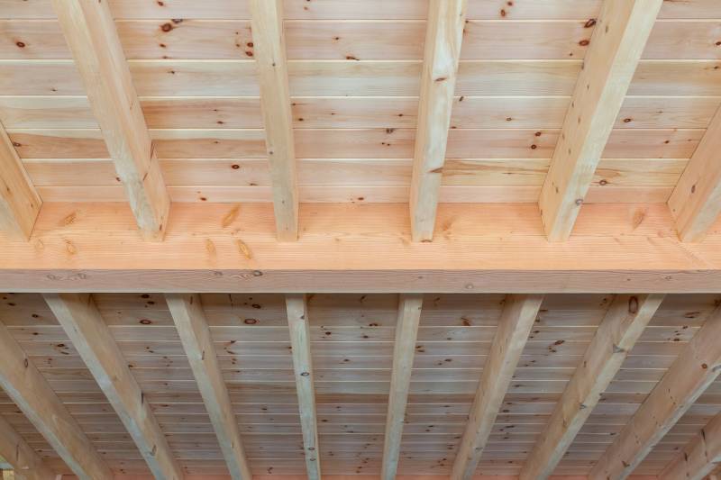 Eastern White Pine Floor Joists • Douglas Fir Tie Beams