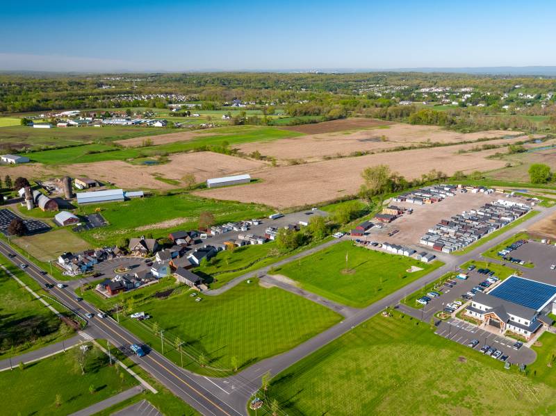 Our Ellington Location • Great Country Timber Frames & Hartford in the Distance