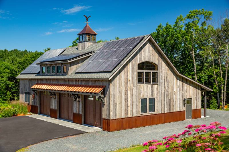 Solar Panels • 20' Transom Dormer • Enclosed Lean-to