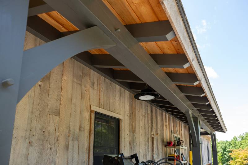 Under the 4' x 60' Open Lean-To