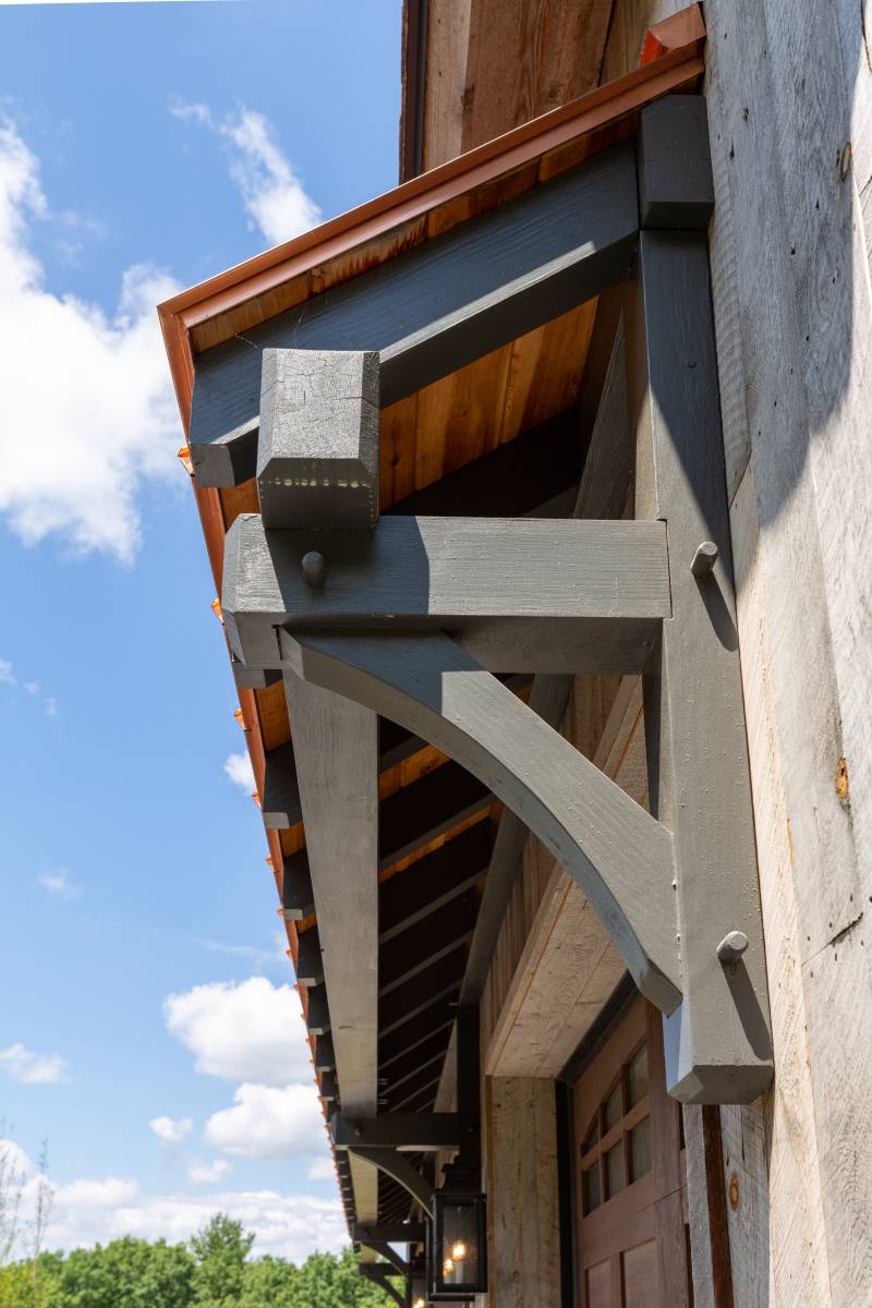 Timber Frame Eyebrow Roof • Post & Beam Carriage Barn