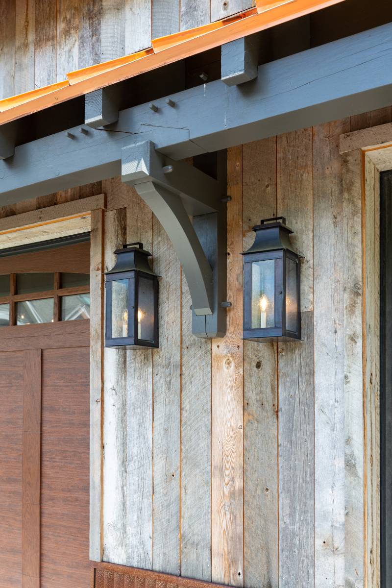 Timber Frame Eyebrow Roof • Barn Board Siding • Powder Coated Hardware