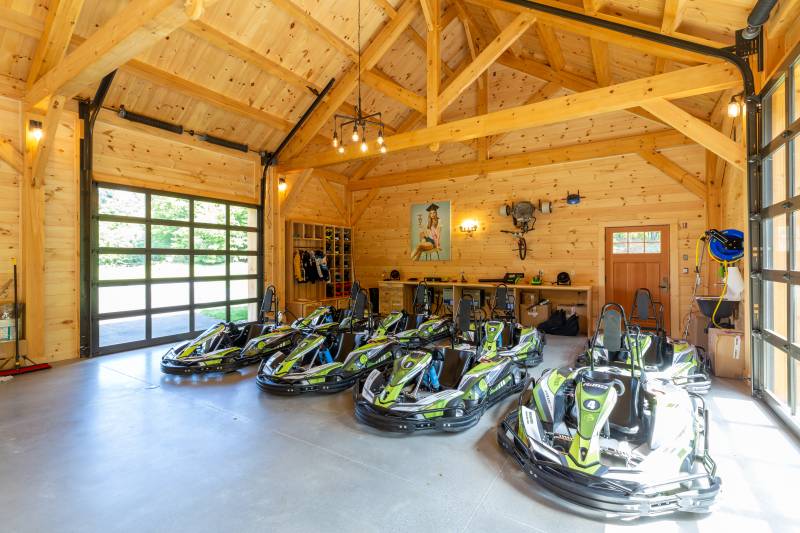 Go-Karts • Protective Gear • Additional Entryway • Timber Frame Barn