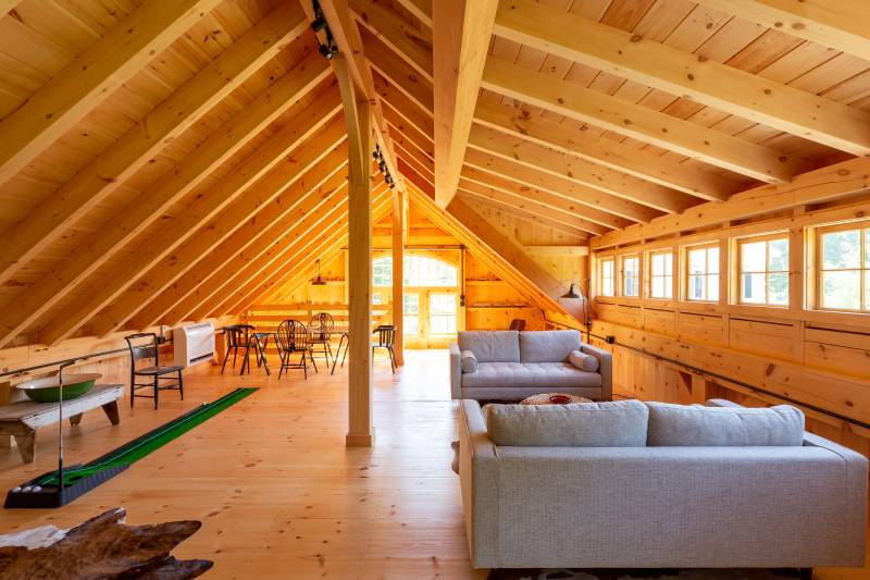 Seating Area • Putting Mat • Post & Beam Barn