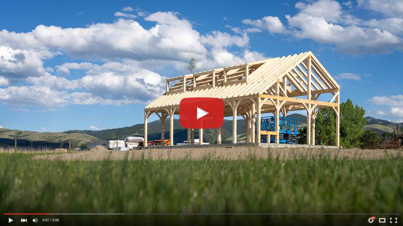 A Montana Barn Raising | Post & Beam Barn Kit