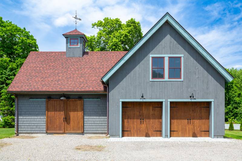 Pine-Faced Overhead Doors • Pine Sliding Barn Doors