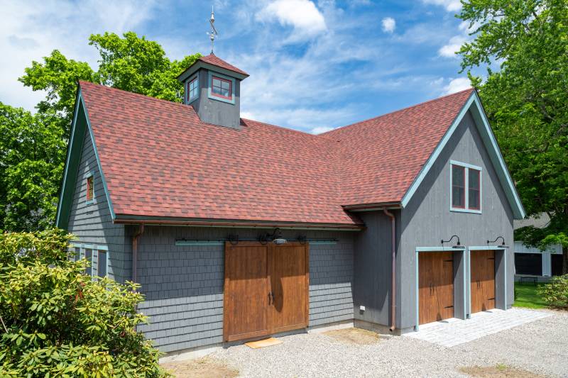 Gooseneck Lighting • Copper Gutters • Timber Frame Music Barn