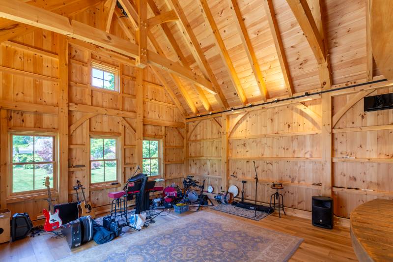 1,900 sq. ft. Timber Frame Barn • Music Studio