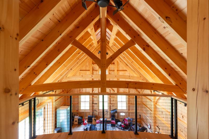 The View From The Balcony • Clear Span Timber Truss